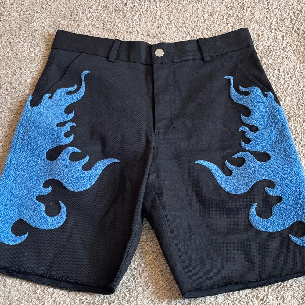 Gianni Bini Black and Blue Jean Shorts